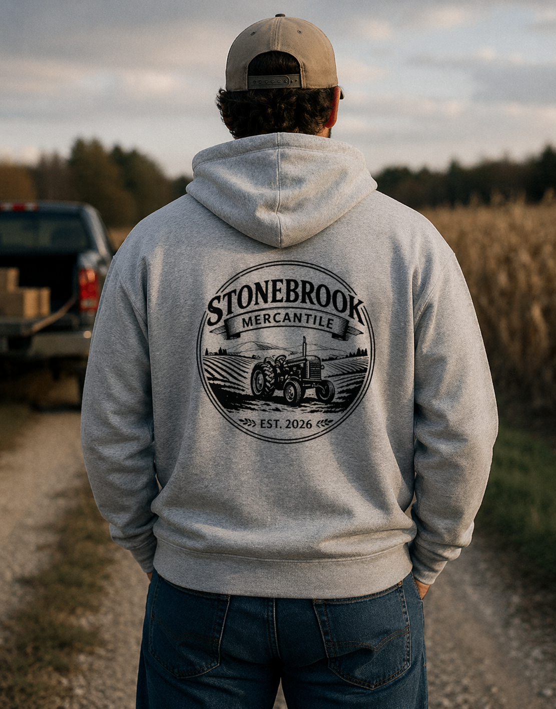 Vintage  Stonebrook Hoodie - Grey