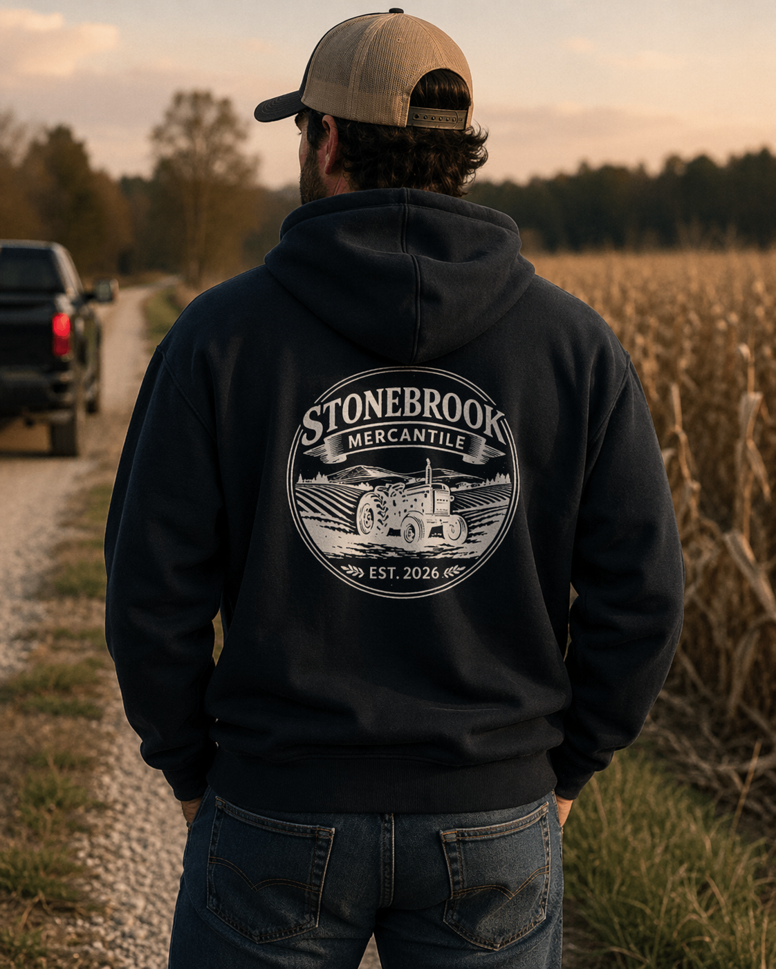 Vintage Stonebrook Hoodie - Navy
